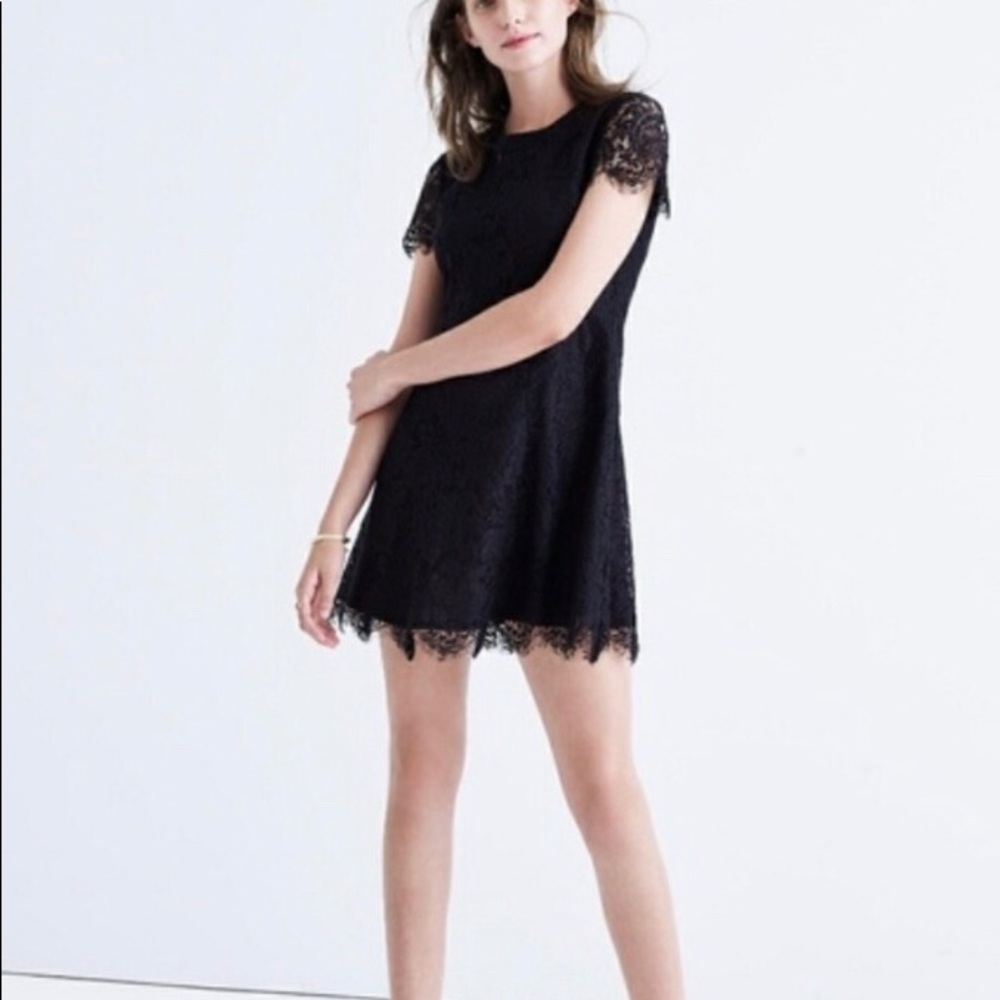 Madewell Navy Lace Cocktail Dress